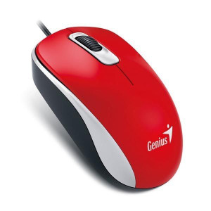 Genius Mysz DX-110, 1000DPI, optyczna, 3kl., przewodowa USB, czerwona,