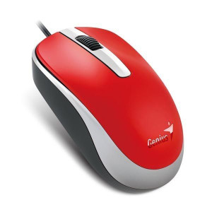 Genius Mysz DX-120, 1200DPI, optyczna, 3kl., przewodowa USB, czerwona,