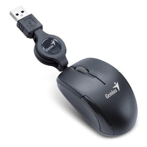 Genius Mysz Micro Traveler V2, 1200DPI, optyczna, 3kl., przewodowa USB,