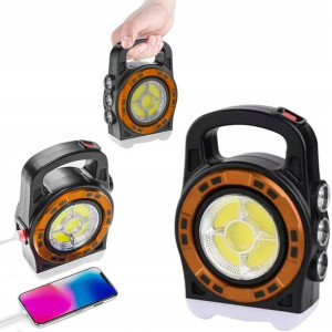 Turystyczna Latarka Lampa Led Cob Z Uchwytem 4w1