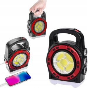 Turystyczna Latarka Lampa Led Cob Z Uchwytem 4w1
