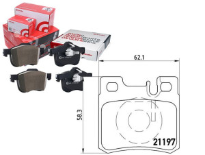 Klocki Hamulcowe Mercedes W124.w202 Tył Brembo