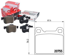 Klocki Hamulcowe Volvo 850 S70 V70 C70 Tył Brembo