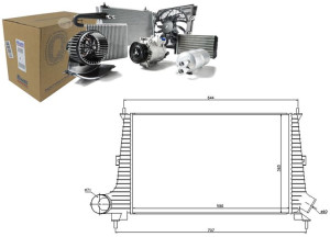 Intercooler Saab 9-5 1.9d-3.0d 09.97-12.09 Nissens