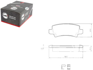 Klocki Hamulcowe Toyota Corolla 02- Tył A.b.s.