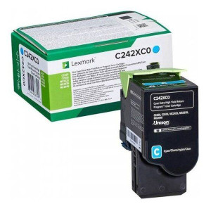 Lexmark oryginalny toner C242XC0, cyan, 3500s,