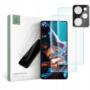 Szkło hartowane + na obiektywy aparatu Tech-Protect Supreme Set Xiaomi POCO