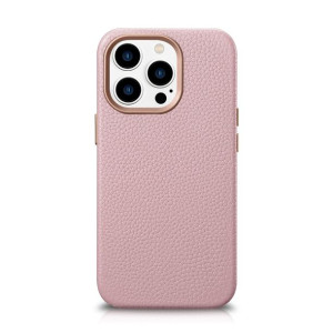 Case Skórzane Etui Iphone 14 Pro Max Magnetyczne Z Magsafe Różowy