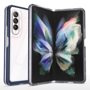 Clear 3in1 Etui Samsung Galaxy Z Fold 4 Silikonowy Pokrowiec Z Ramką