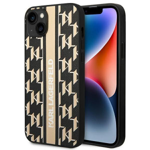 Iphone 14 6,1" Hardcase Brązowy/brown Monogram Stripe