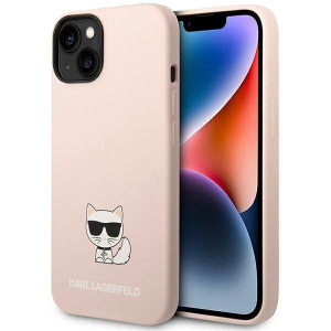 Iphone 14 6,1" Hardcase Jasnoróżowy/light Pink Silicone Choupette Body
