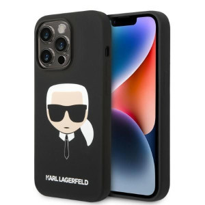 Iphone 14 Pro Max 6,7" Hardcase Czarny/black Silicone Karl`s Head Magsafe