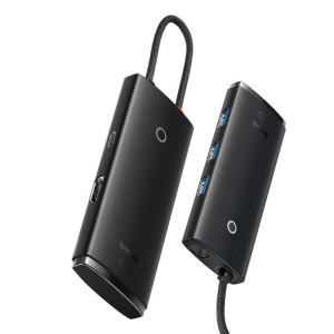 Baseus Lite Series Przejściówka Hub Usb Typ C - Hdmi / 4x Usb 3.0 20cm