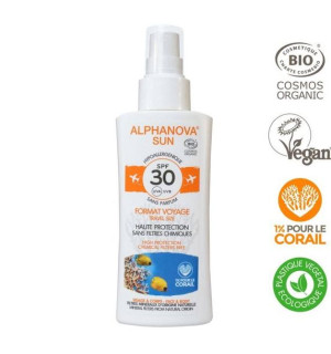 Alphanova Sun, Bio Spray z filtrem SPF30, wersja podróżna, 90g