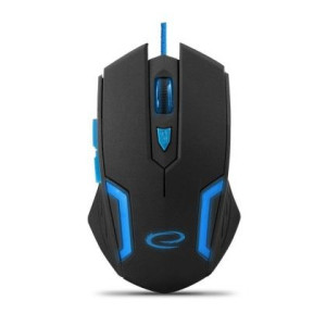 Mysz przewodowa Esperanza MX205 Fighter optyczna USB czarno-niebieska