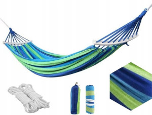 Hamak Ze Stelażem Ogrodowy 260x80 Huśtawka +etui