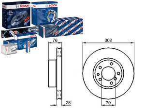 Tarcze Hamulcowe 2szt Bmw Przód E32 34 Bosch