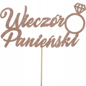 Topper Papierowy Wieczór Panieński Brokatowy Y3