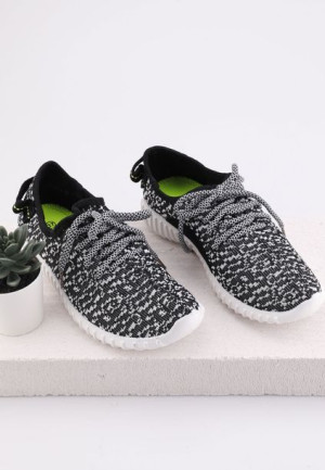 Buty damskie sportowe czarno białe 4 Pew 38 Czarny