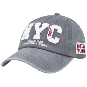 Czapka z daszkiem bejsbolówka NYC szara
