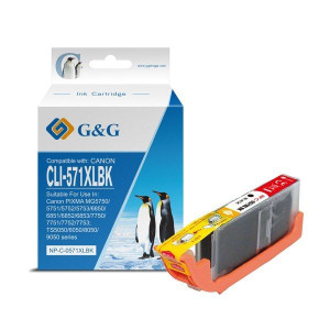 G&G kompatybilny ink / tusz z CLI571BK XL, black, 10,8ml, ml