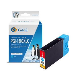 G&G kompatybilny ink / tusz z PGI 1500XL, cyan, NP-C-1500XLC/C,