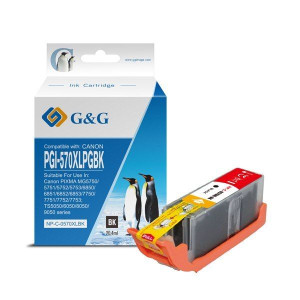 G&G kompatybilny ink / tusz z PGI-570XLBK, black, 20,4ml,