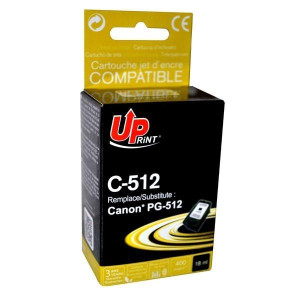 UPrint kompatybilny ink / tusz z PG512BK, black, 18ml, C-512B,