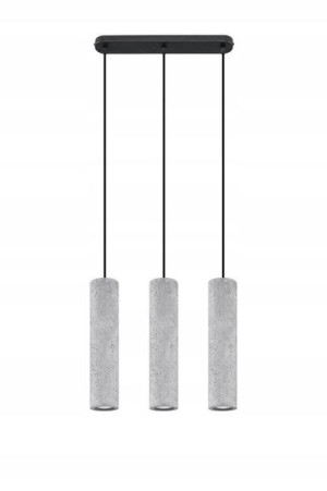 Lampa Wisząca Luvo 3 Gu10 Tuby Beton Szary Sollux