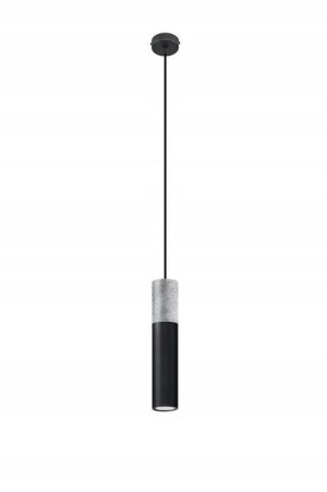 Lampa Wiisząca Borgio 1 Gu10 Czarny Beton Sollux