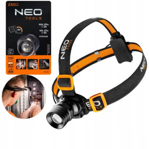 Neo Latarka Czołowa Led Cree Xpe 250 Zoom Czołówka