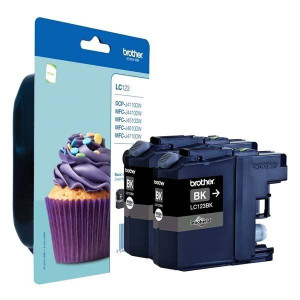 Brother oryginalny ink / tusz LC-123BK, black, 2x600s,