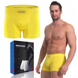 Bezszwowe Bokserki Sesto Senso Solar, Żółty, L/xl