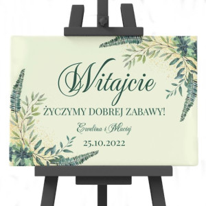 Tablica Powitalna Ślub 50x70cm Butelkowa Zieleń Y7