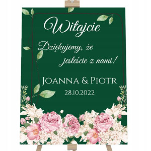 Tablica Powitalna Ślub 50x70cm Personalizowana Y7