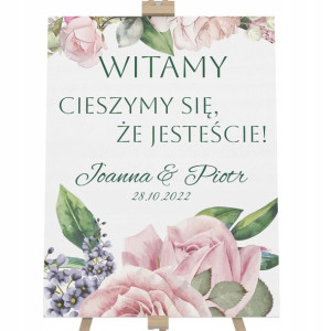 Tablica Powitalna Ślub 50x70cm Personalizowana Y7