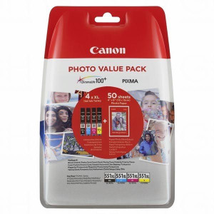 Canon oryginalny ink / tusz CLI-551XL C/M/Y/BK Photo Paper Value Pack,