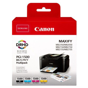 Canon oryginalny ink / tusz PGI-1500 BK/C/M/Y Multipack, CMYK, 400/3*300s