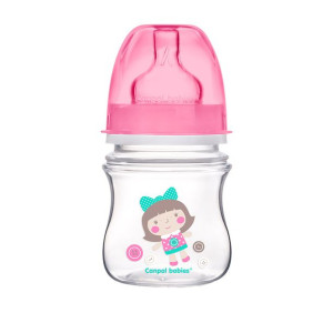 Butelka szeroka antykolkowa 120ml PP EasyStart TOYS Róż