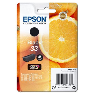 Epson oryginalny ink / tusz C13T33314012, T33, black, 6,4ml,
