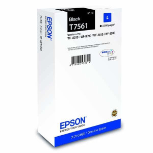 Epson oryginalny ink / tusz C13T756140, T7561, L, black, 2500s, 50ml,