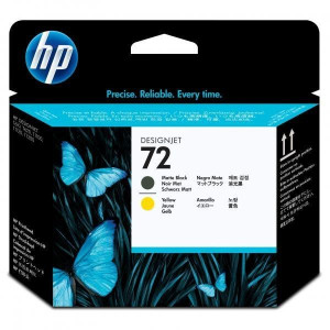 HP oryginalny głowica drukująca C9384A, HP 72, matte black/yellow,