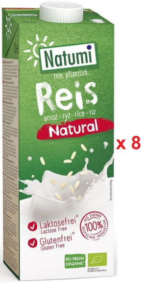 Pakiet - Napój ryżowy bezglutenowy BIO 8 x 1 L Natumi