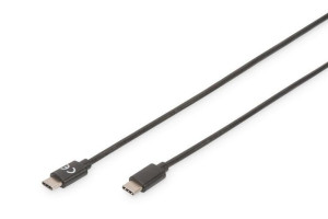 Kabel połączeniowy USB 2.0 HighSpeed Typ USB C/USB C M/M czarny 1,8m