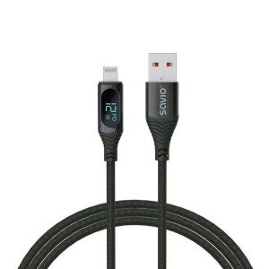 Kabel USB z wyświetlaczem, 12W, 1m, CL-173