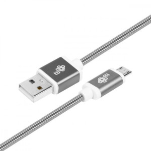 Kabel USB-Micro USB 1.5 m grafitowy sznurek