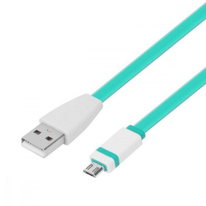 Kabel USB-Micro USB 1m. zielony