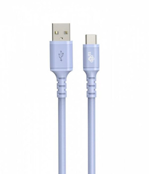 Kabel USB-USB C 1m. silikonowy fioletowy