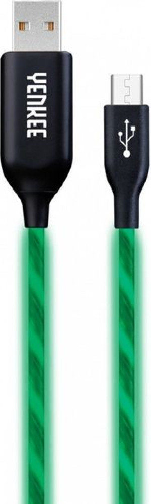 Kabel YCU 231 zielony LED Micro USB LED 2.0