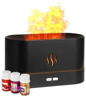 Nawilżacz Powietrza Dyfuzor Kominek Imituje Płomień Aromaterapia + Gratis